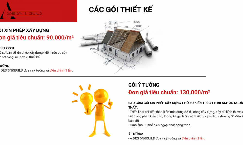 Báo giá thiết kế